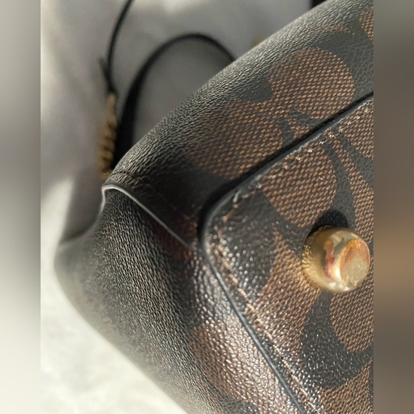 Coach Brown Cammie Chain Tote Bag New Purse - Picture 11 of 14